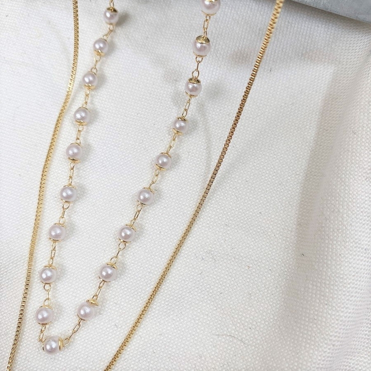 ネックレス ダブルチェーンパールネックレス | marcydorn | 詳細画像9 