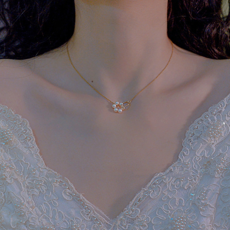 ネックレス ゴールドチェーンパールフラワーネックレス | marcydorn | 詳細画像1 