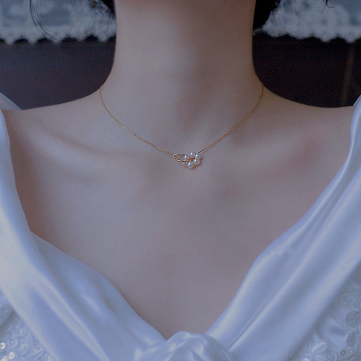 ネックレス ゴールドチェーンパールフラワーネックレス | marcydorn | 詳細画像2 