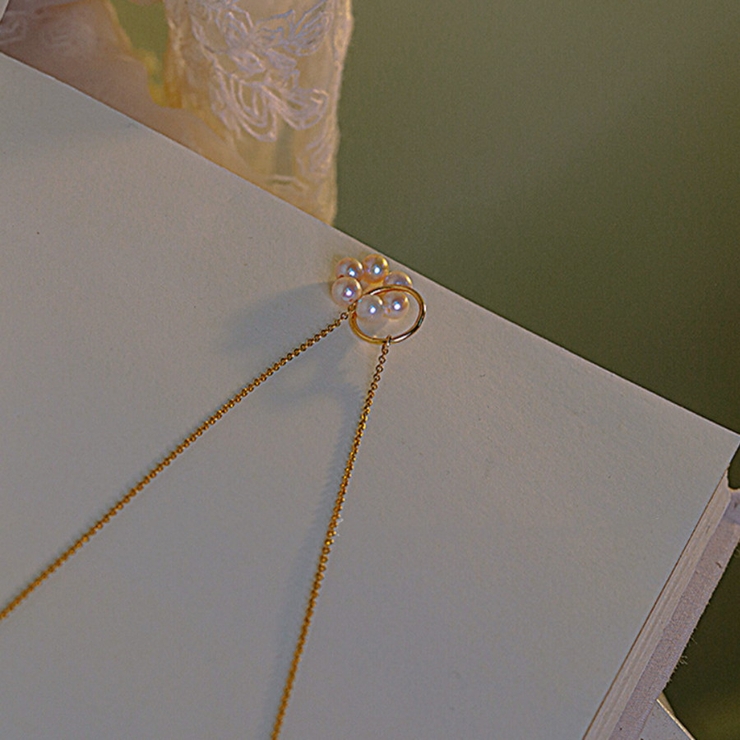 ネックレス ゴールドチェーンパールフラワーネックレス | marcydorn | 詳細画像3 