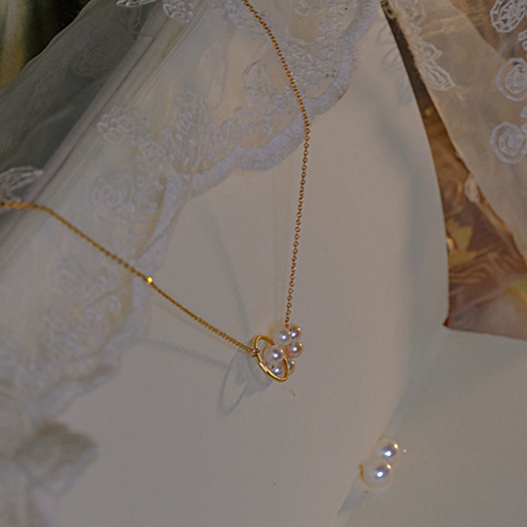 ネックレス ゴールドチェーンパールフラワーネックレス | marcydorn | 詳細画像5 