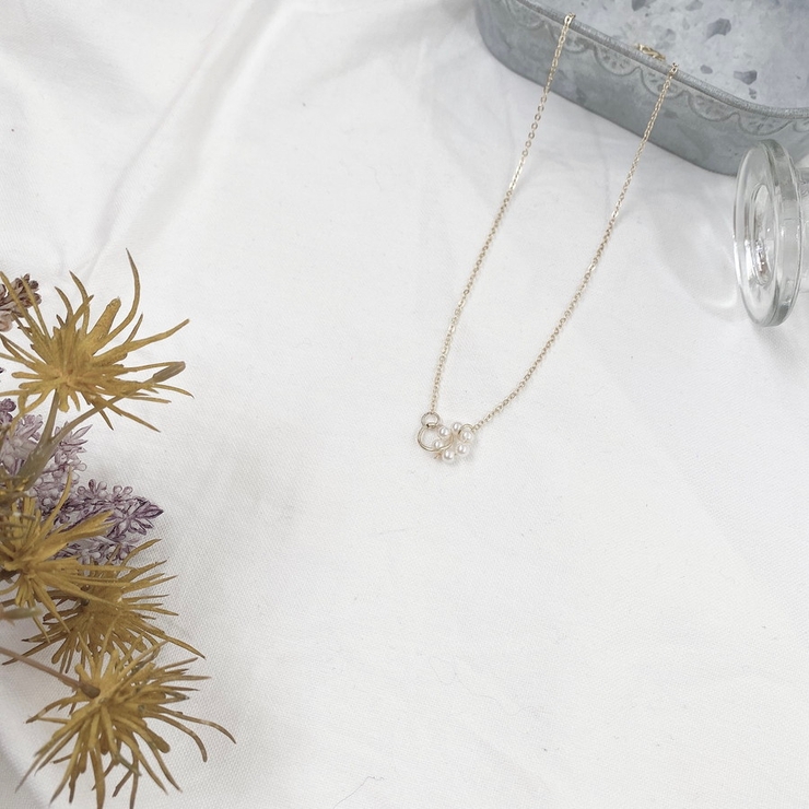 ネックレス ゴールドチェーンパールフラワーネックレス | marcydorn | 詳細画像6 