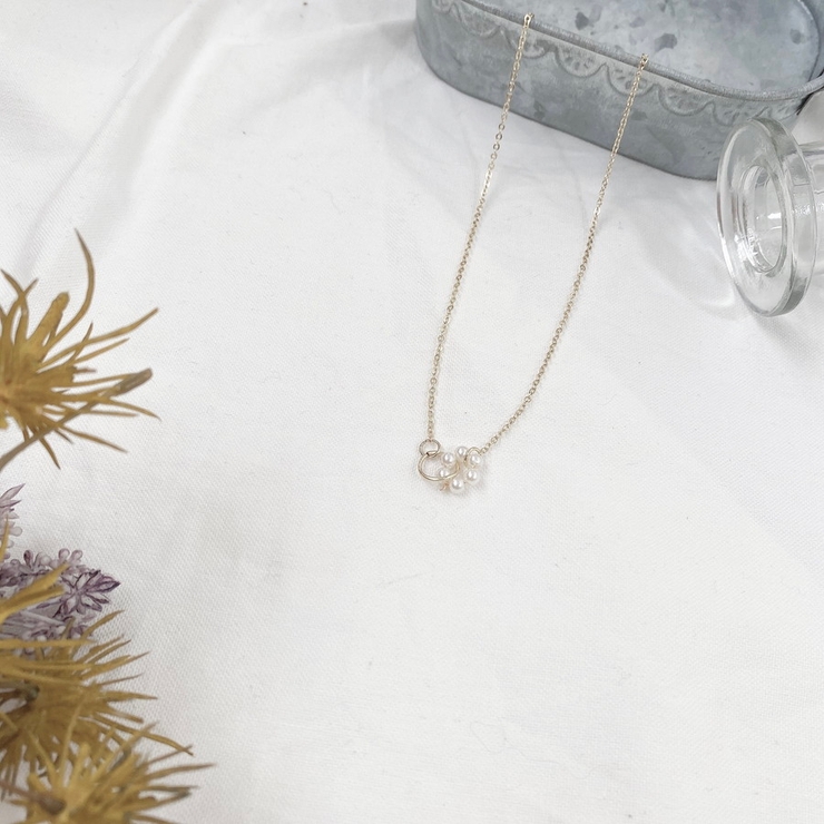 ネックレス ゴールドチェーンパールフラワーネックレス | marcydorn | 詳細画像7 