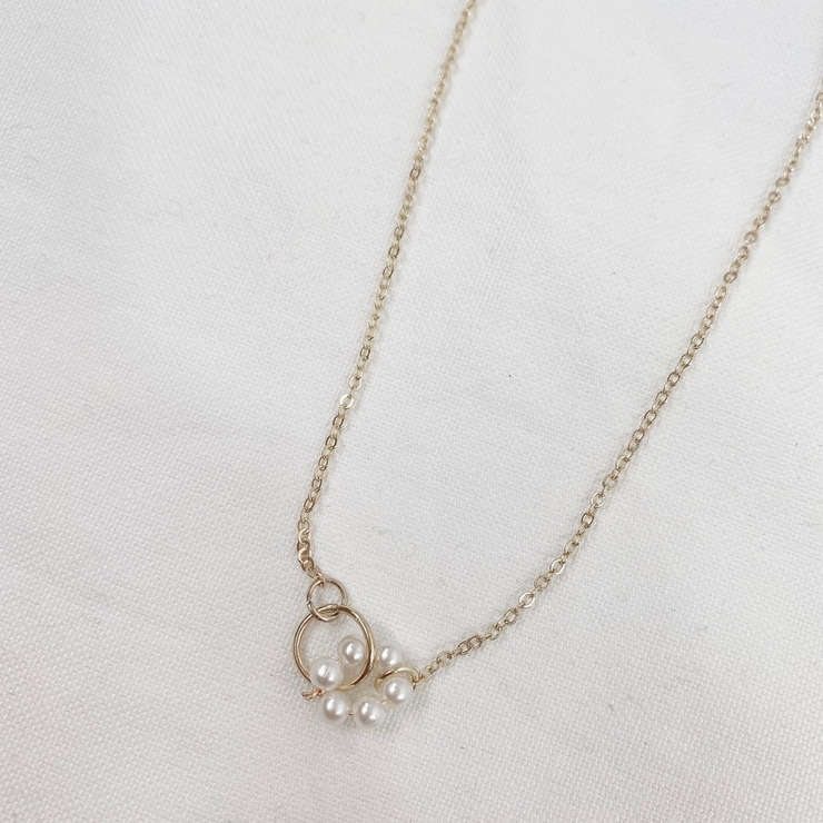 ネックレス ゴールドチェーンパールフラワーネックレス | marcydorn | 詳細画像8 