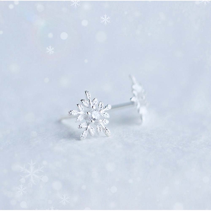 ピアス 雪のデザイン レディース | And Kawaii | 詳細画像2 