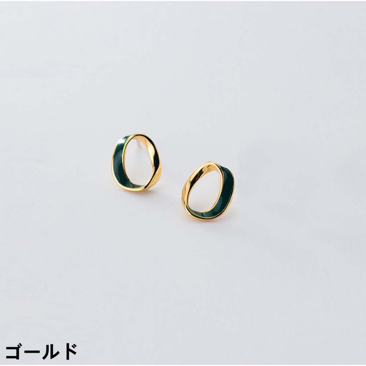 ゴールド | ピアス ツイストオーバル レディース | And Kawaii