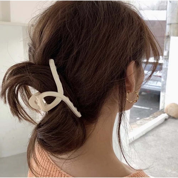 ヘアクリップ バレッタ アクリルバンスクリップ[品番：AKIW0000744