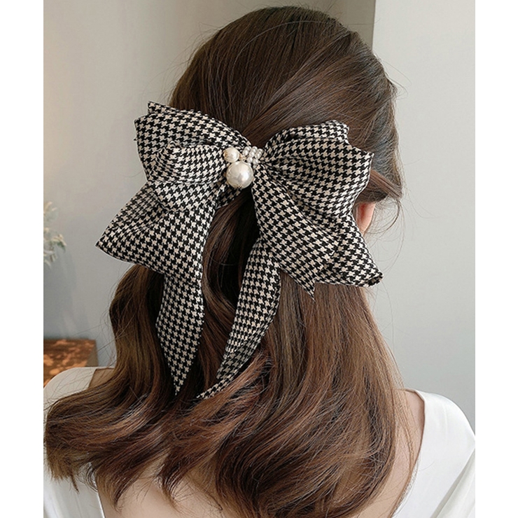 千鳥格子柄リボンバレッタ ヘアクリップ | SUNSHINE CLOSET | 詳細画像2 