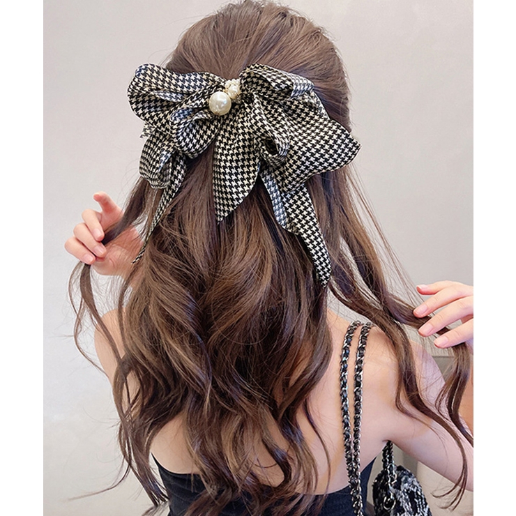 千鳥格子柄リボンバレッタ ヘアクリップ | SUNSHINE CLOSET | 詳細画像3 