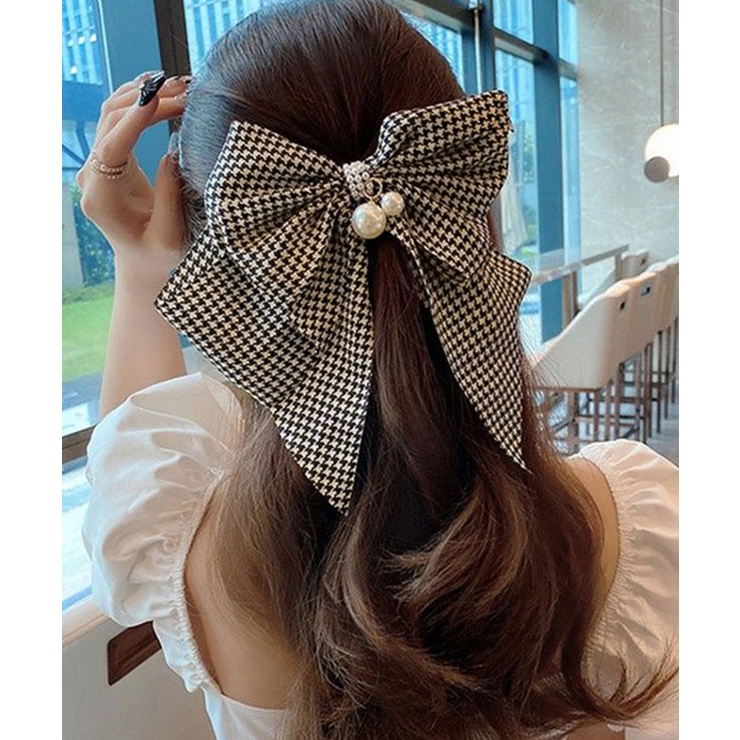 千鳥格子柄リボンバレッタ ヘアクリップ | SUNSHINE CLOSET | 詳細画像5 