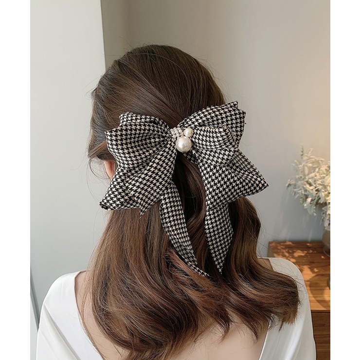 千鳥格子柄リボンバレッタ ヘアクリップ | SUNSHINE CLOSET | 詳細画像6 