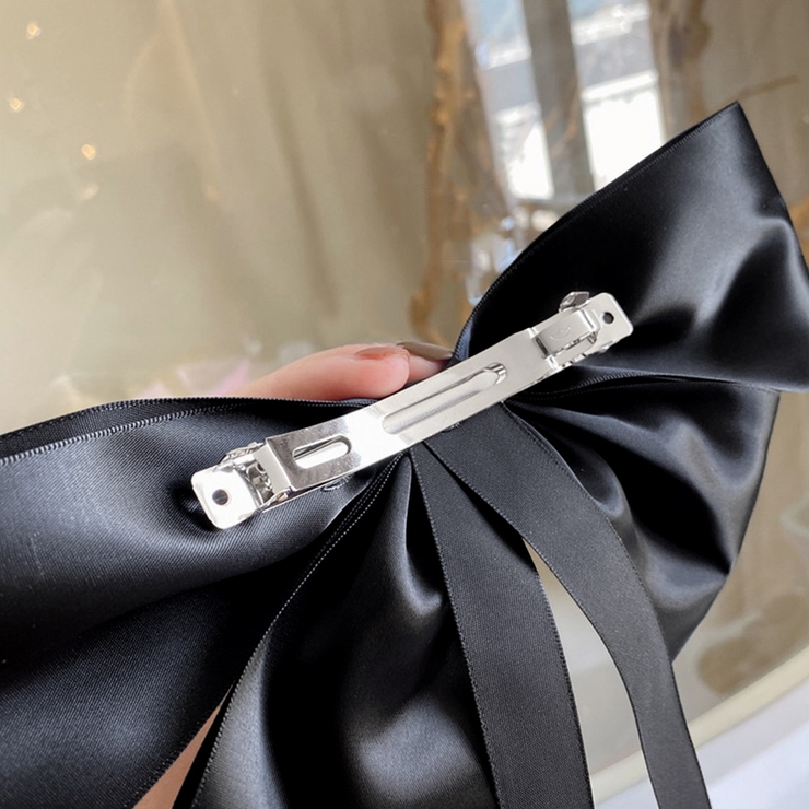 サテンビッグリボンバレッタ韓国ヘアアクセ | SUNSHINE CLOSET | 詳細画像4 