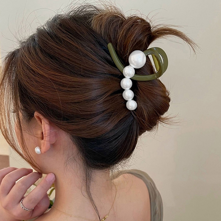 ヘアクリップ バンスクリップ パール付き | SUNSHINE CLOSET | 詳細画像1 