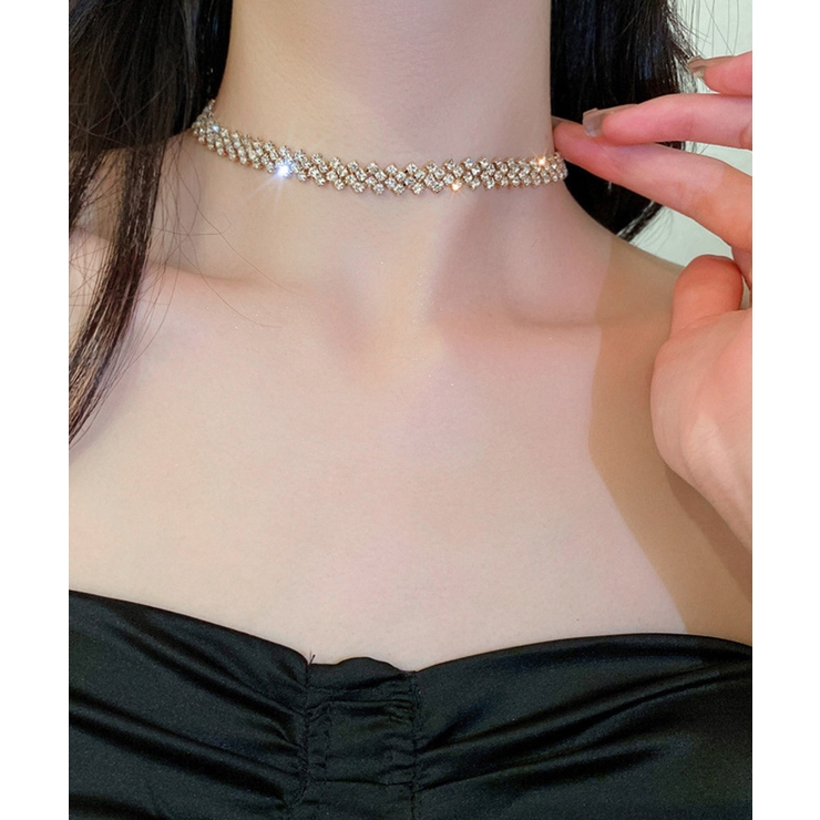 キラキラ ラインストーンネックレス 人気 | SUNSHINE CLOSET | 詳細画像3 