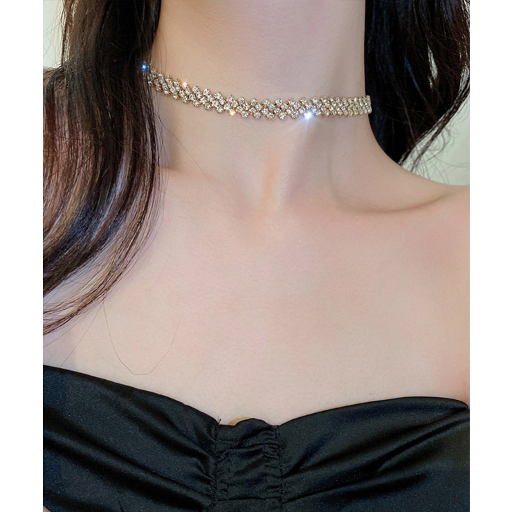 キラキラ ラインストーンネックレス 人気 | SUNSHINE CLOSET | 詳細画像4 