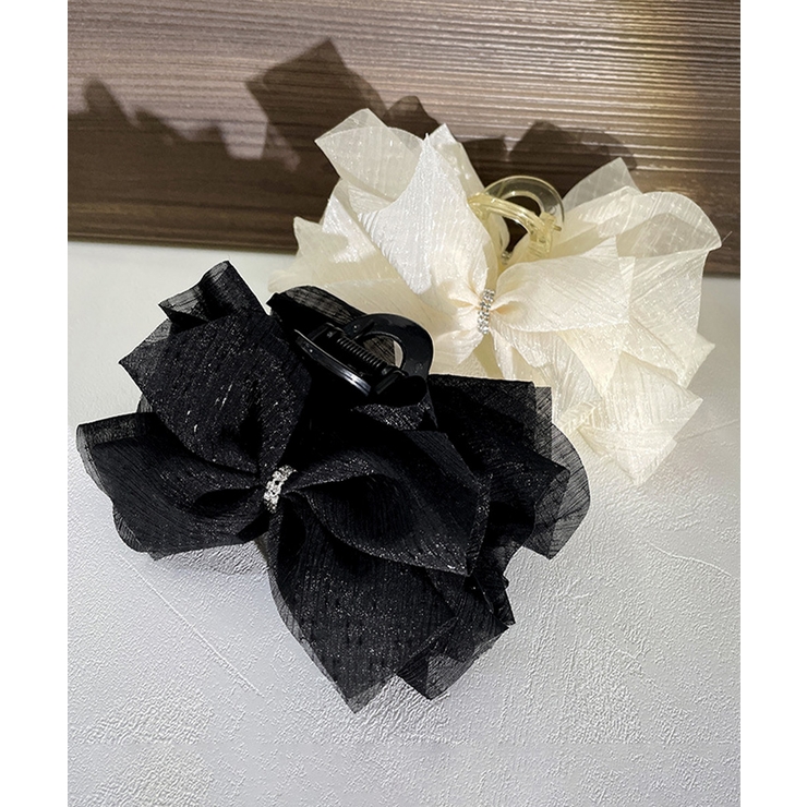 シアービッグリボン髪留め 大きめヘアクリップ 大人可愛いハーフアップ用クリップボ… | SUNSHINE CLOSET | 詳細画像13 