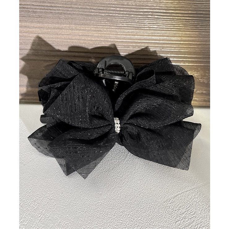 シアービッグリボン髪留め 大きめヘアクリップ 大人可愛いハーフアップ用クリップボ… | SUNSHINE CLOSET | 詳細画像14 