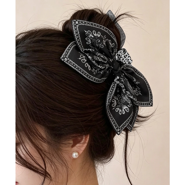 韓国風大きめ髪飾りリボンヘアクリップ 華やかヘアアクセサリー 大人可愛いヘアアレ… | SUNSHINE CLOSET | 詳細画像8 
