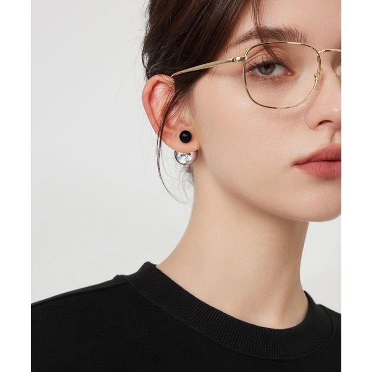 韓国風メタルボールスタッドピアスきれいめ | SUNSHINE CLOSET | 詳細画像4 