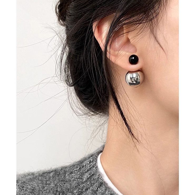 韓国風メタルボールスタッドピアスきれいめ | SUNSHINE CLOSET | 詳細画像5 