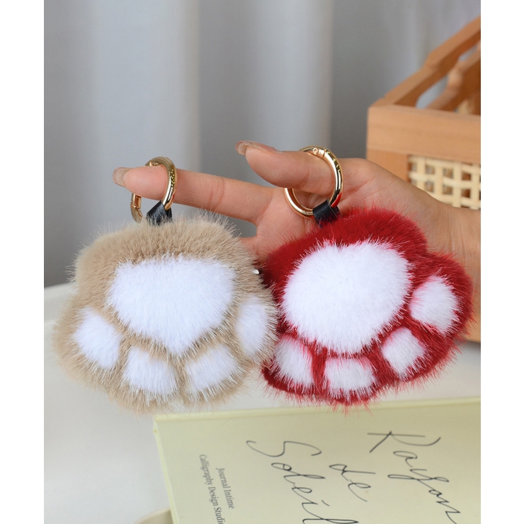 足跡キーホルダー もこもこファーチャーム | SUNSHINE CLOSET | 詳細画像15 