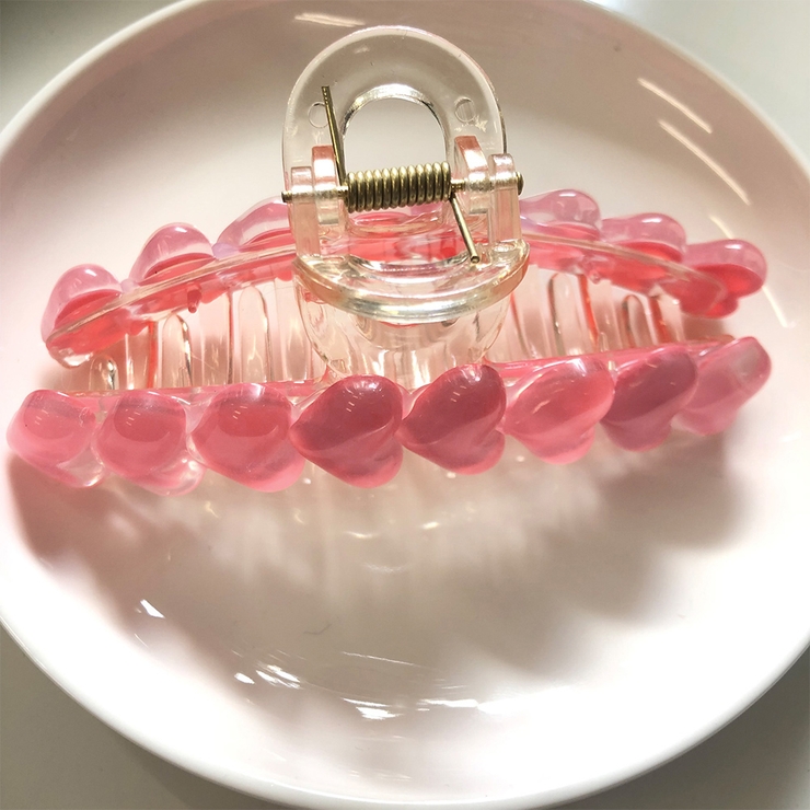 ハートヘアクリップ ピンクバンスクリップ[品番：AGCW0003946