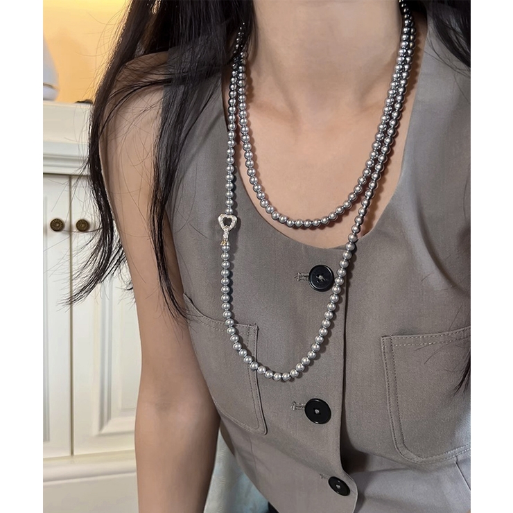 激安！特価品 フェイクパールネックレスロングネックレス[品番：AGCW0005800 アクセサリー