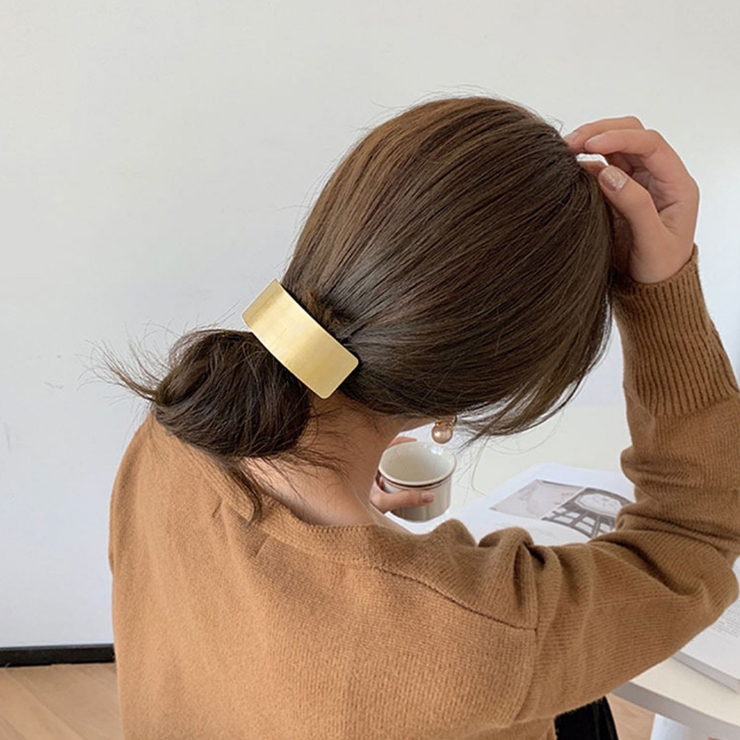 メタルバレッタ 大きめ ヘアクリップ韓国 | SUNSHINE CLOSET | 詳細画像5 