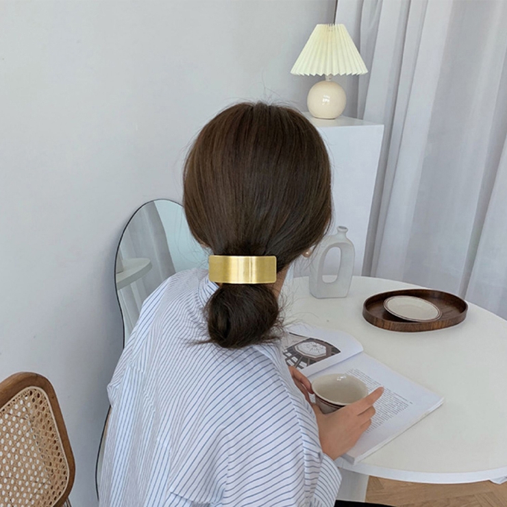 メタルバレッタ 大きめ ヘアクリップ韓国 | SUNSHINE CLOSET | 詳細画像6 