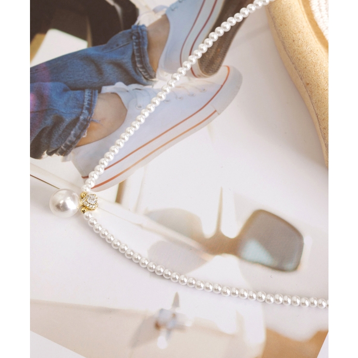 フェイクパールネックレスレディース 上品[品番：AGCW0006439