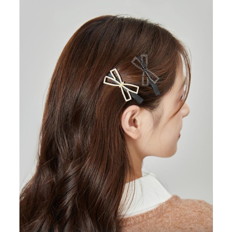 ヘアクリップ2個組リボンワニクリップミニ | SUNSHINE CLOSET | 詳細画像1 