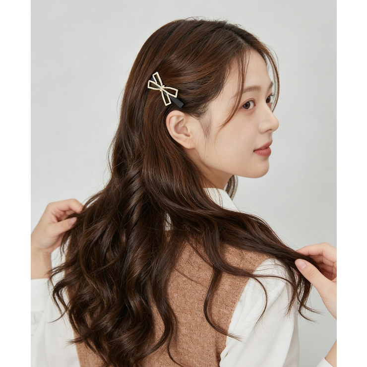 ヘアクリップ2個組リボンワニクリップミニ | SUNSHINE CLOSET | 詳細画像2 