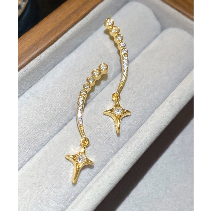 レディース 揺れる輝く星柄ビジューピアス 両耳セット | SUNSHINE CLOSET | 詳細画像11 