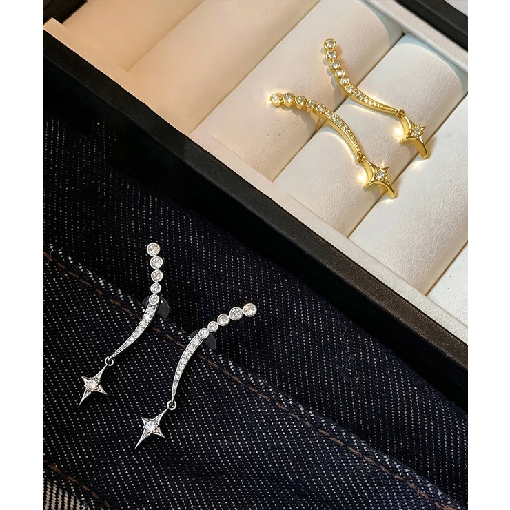 レディース 揺れる輝く星柄ビジューピアス 両耳セット | SUNSHINE CLOSET | 詳細画像14 