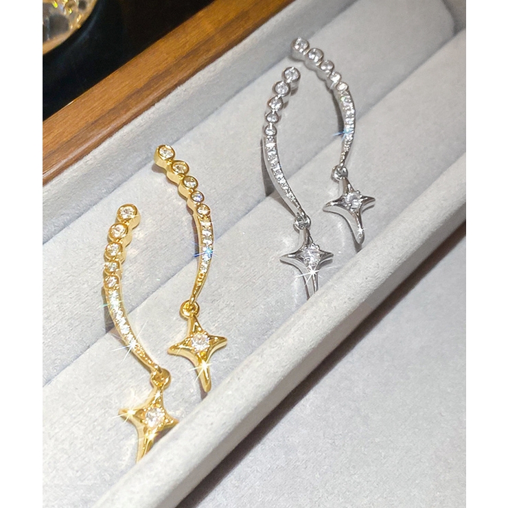 レディース 揺れる輝く星柄ビジューピアス 両耳セット | SUNSHINE CLOSET | 詳細画像8 