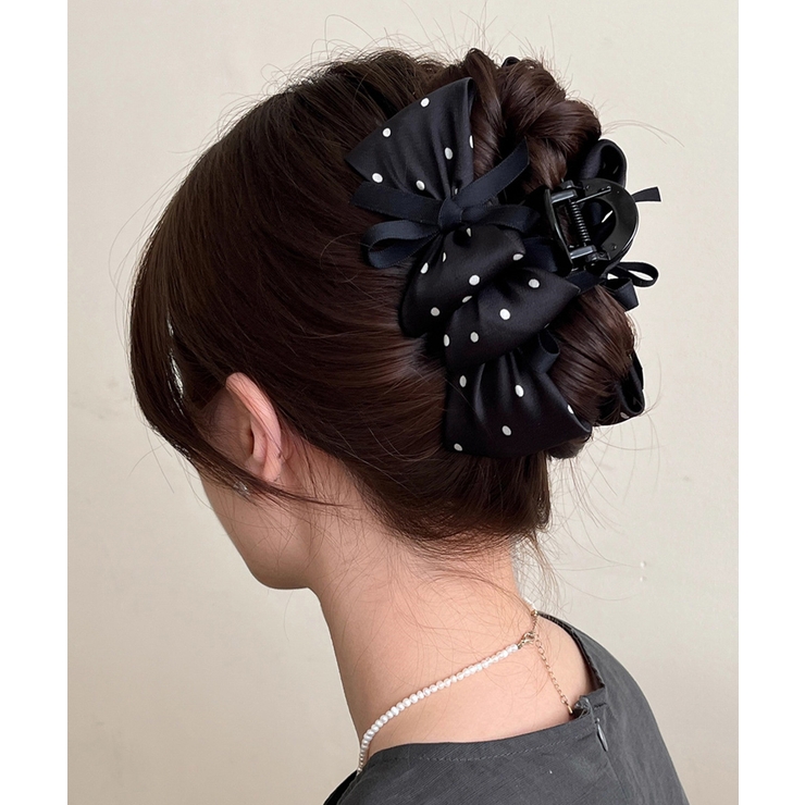 ヘアクリップドット柄リボンバンスクリップ | SUNSHINE CLOSET | 詳細画像2 