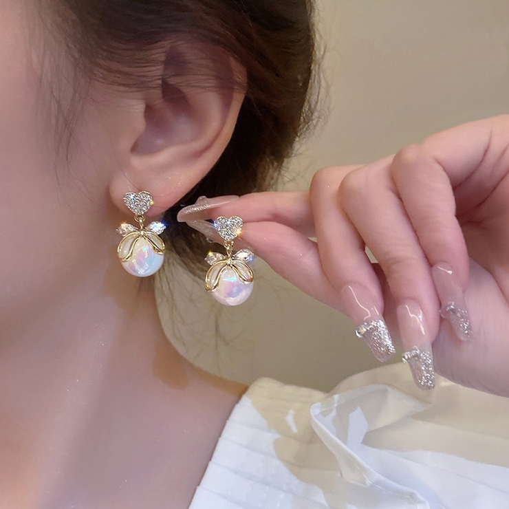 マーメイドパールピアス 韓国ハートピアス | SUNSHINE CLOSET | 詳細画像5 