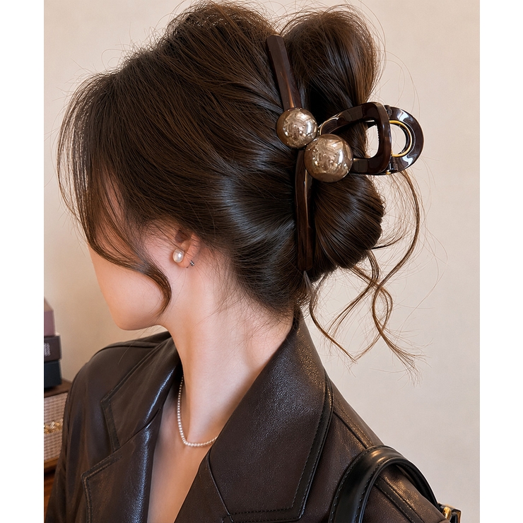 まとめ髪バレッタ 上品大人かわいいヘアクリップ 韓国風クリップ | SUNSHINE CLOSET | 詳細画像5 