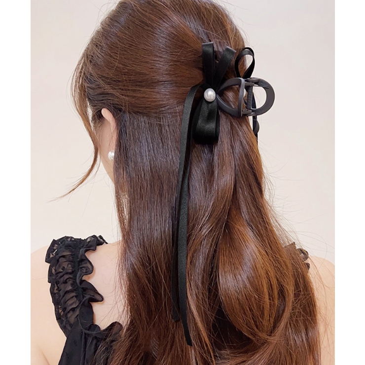 リボン バンスクリップ 上品ヘアクリップ | SUNSHINE CLOSET | 詳細画像3 