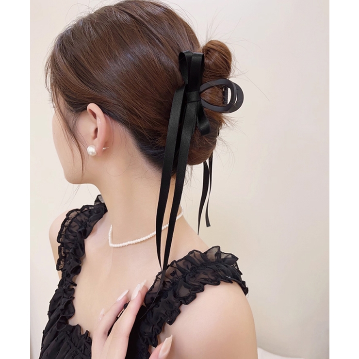 リボン バンスクリップ 上品ヘアクリップ | SUNSHINE CLOSET | 詳細画像4 
