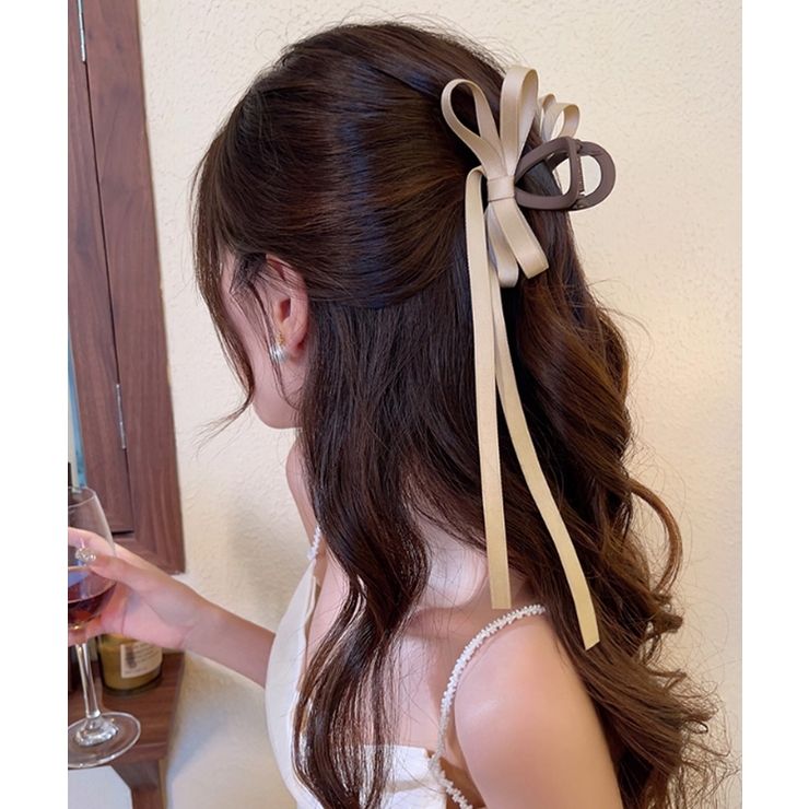 リボン バンスクリップ 上品ヘアクリップ | SUNSHINE CLOSET | 詳細画像5 