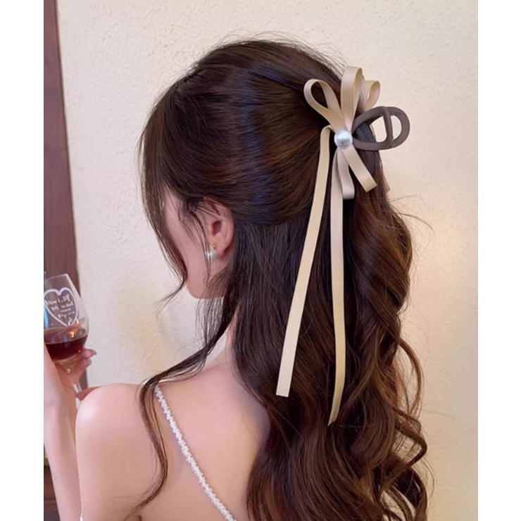 リボン バンスクリップ 上品ヘアクリップ | SUNSHINE CLOSET | 詳細画像6 