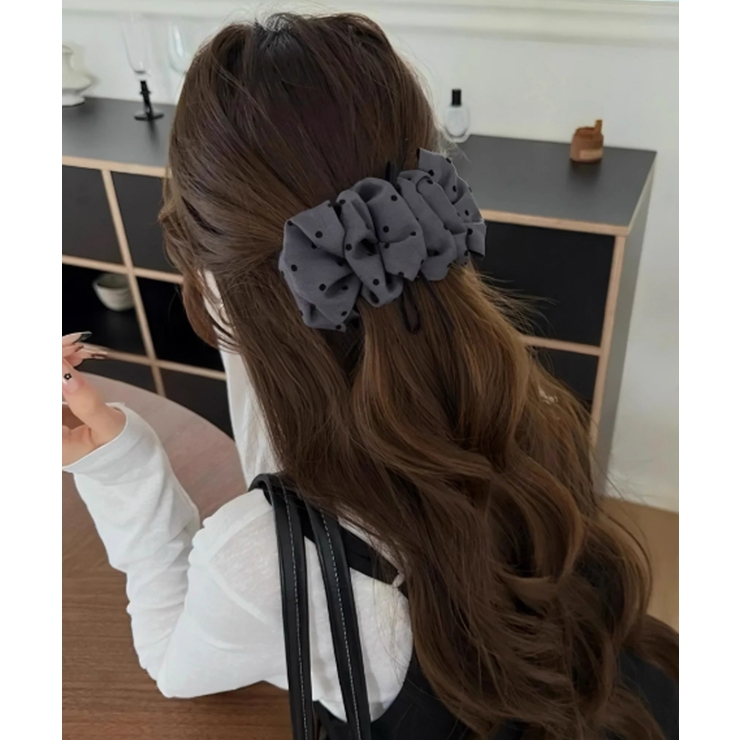 ドット柄 フリルリボン バナナクリップ | SUNSHINE CLOSET | 詳細画像3 