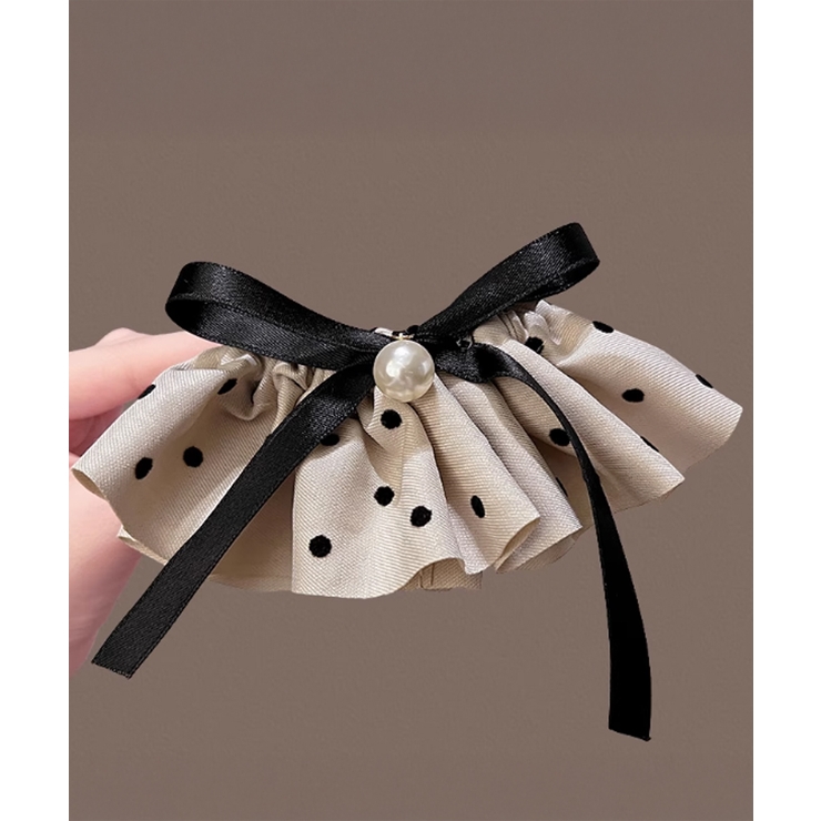 ドット柄 フリルリボン ヘアクリップ上品 | SUNSHINE CLOSET | 詳細画像7 