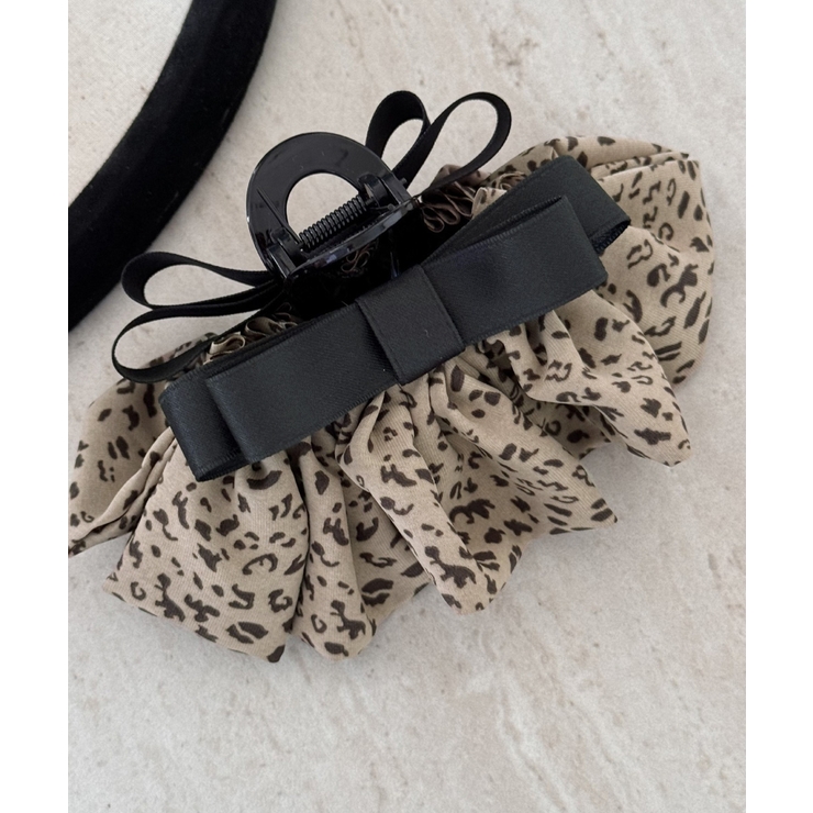 フリルリボン バンスクリップ ヒョウ柄 | SUNSHINE CLOSET | 詳細画像10 