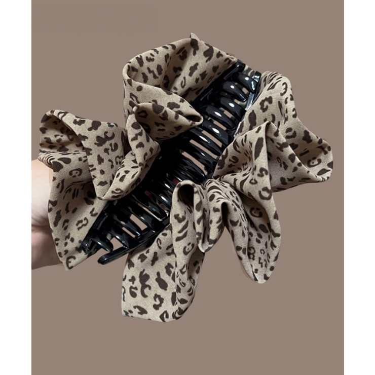 フリルリボン バンスクリップ ヒョウ柄 | SUNSHINE CLOSET | 詳細画像13 
