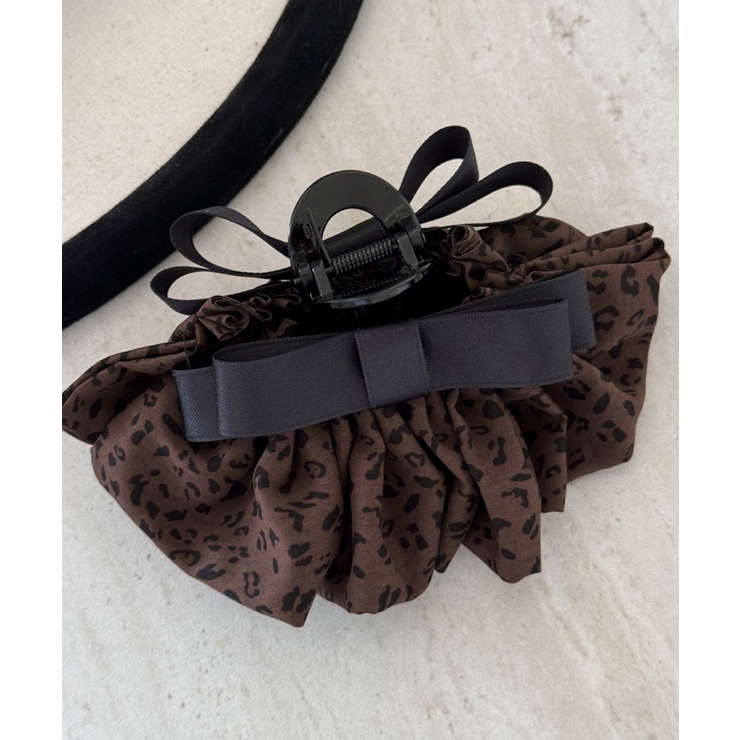 フリルリボン バンスクリップ ヒョウ柄 | SUNSHINE CLOSET | 詳細画像16 