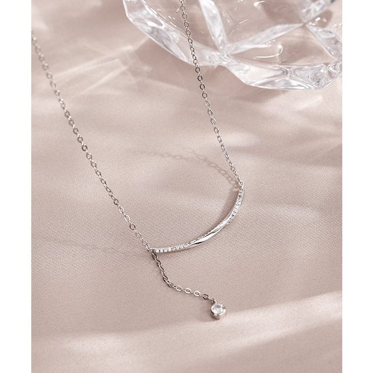 華奢チェーンネックレス キラキラ輝くラインストーン首飾り 縦ライン | SUNSHINE CLOSET | 詳細画像11 