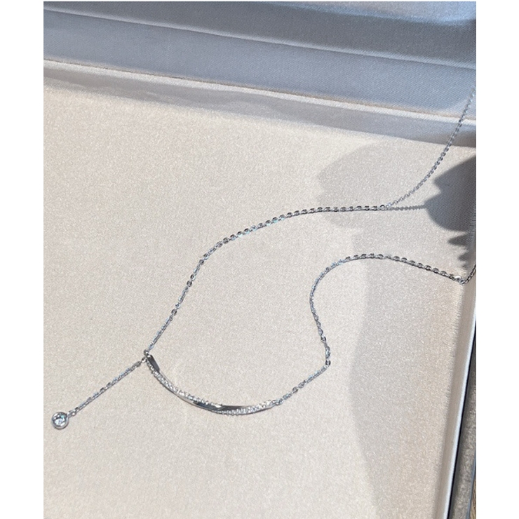 華奢チェーンネックレス キラキラ輝くラインストーン首飾り 縦ライン | SUNSHINE CLOSET | 詳細画像8 