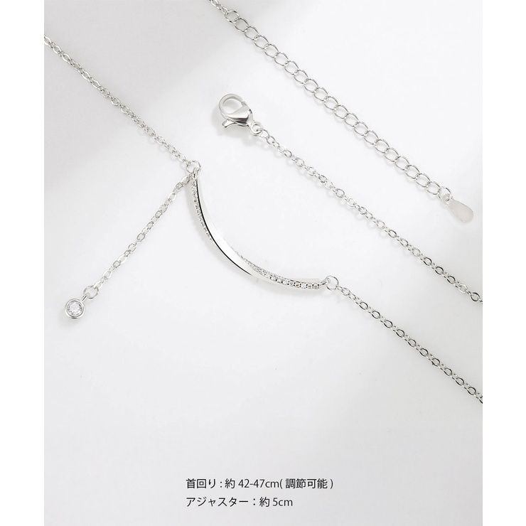 華奢チェーンネックレス キラキラ輝くラインストーン首飾り 縦ライン | SUNSHINE CLOSET | 詳細画像9 
